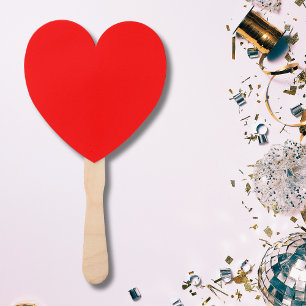 Red Solid Colour Classic Elegant Trendy Hand Fan