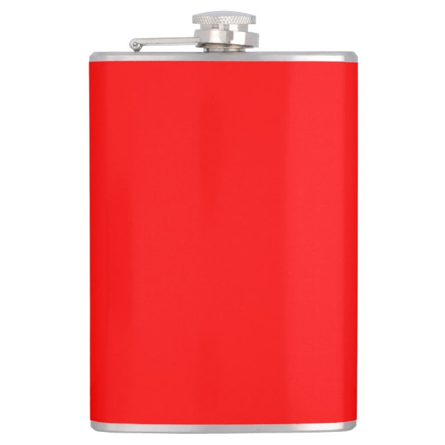Red Solid Colour | Classic | Elegant | Trendy  Hip Flask (Front)