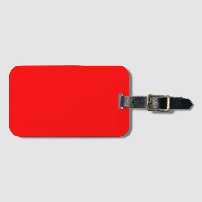 Red Solid Colour | Classic | Elegant | Trendy  Luggage Tag (Front Horizontal)
