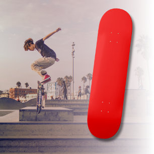 Red Solid Colour Classic Elegant Trendy Skateboard