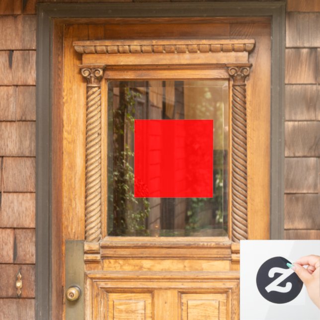 Red Solid Colour | Classic | Elegant | Trendy  Window Cling (Home Door)