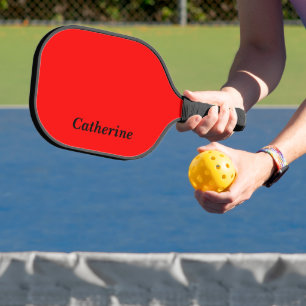 Red Solid Colour Classic Personalised Pickleball Paddle
