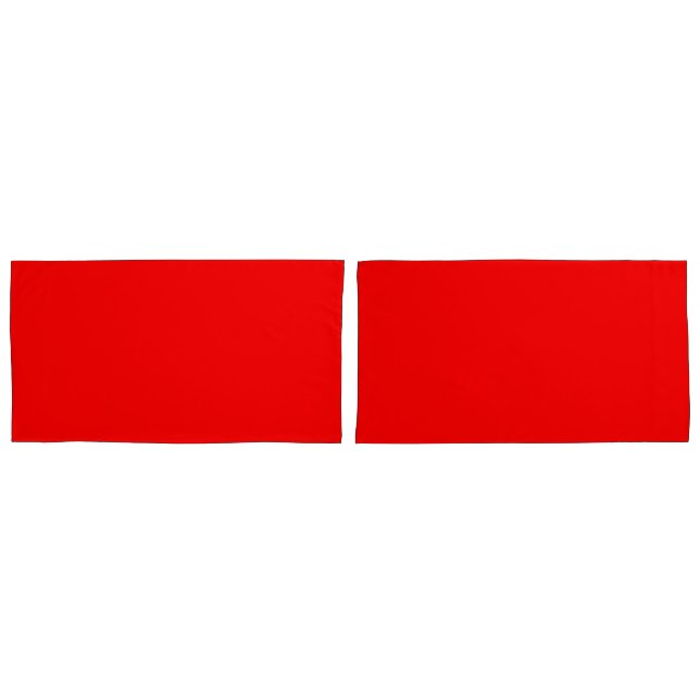 Red Solid Colour Pillowcase (Front-Set)