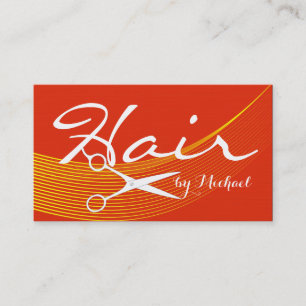 Red Solid Hair Stylist Appointment #5 Card