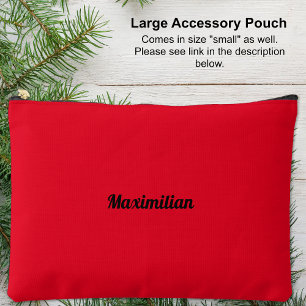 Red - Solid Large Accessory Pouch