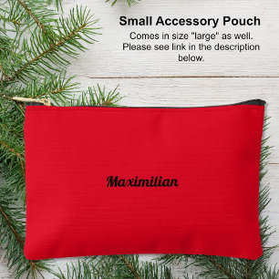 Red - Solid Small Accessory Pouch