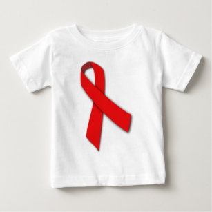 Red Solidarity Ribbon of People Living with AIDS Baby T-Shirt