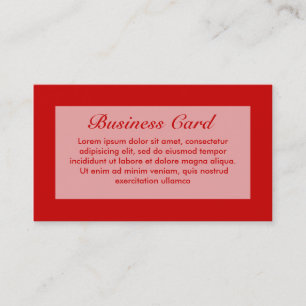 Red Solids + Custom Colour Business Card