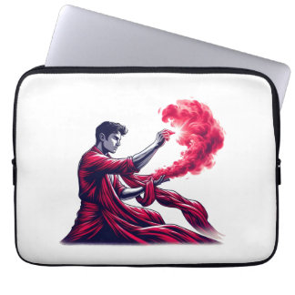 Red Sorcerer - Mystic Crimson Flame Magic Laptop Sleeve