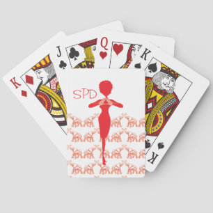 Red sorority playing card