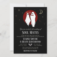Red Soul Mates Haunted Ghost Halloween Wedding