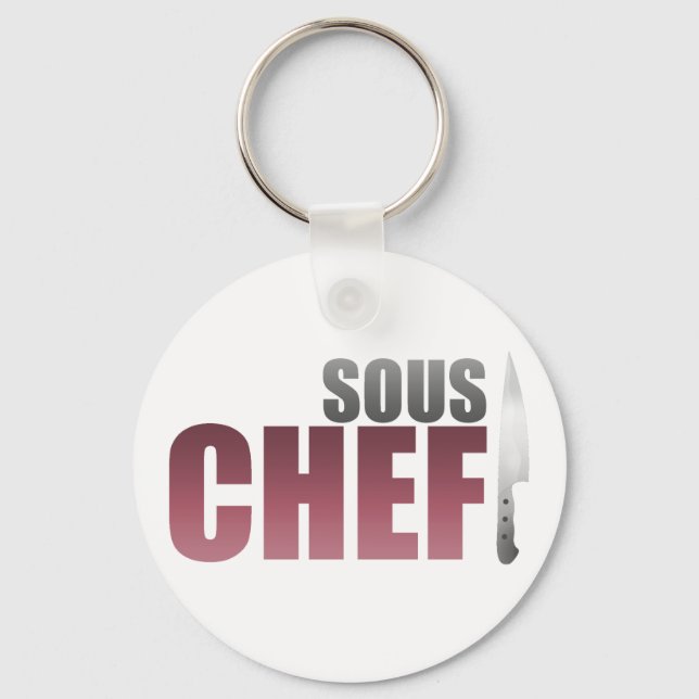 Red Sous Chef Key Ring (Front)
