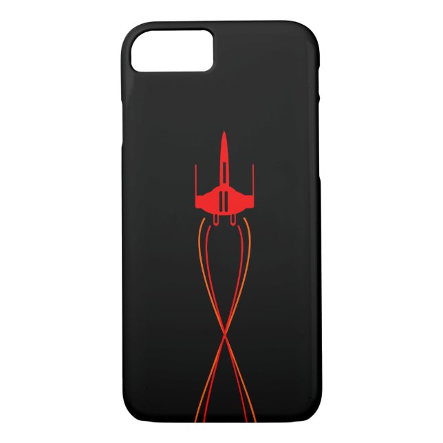 Red Spaceship Case-Mate iPhone Case (Back)