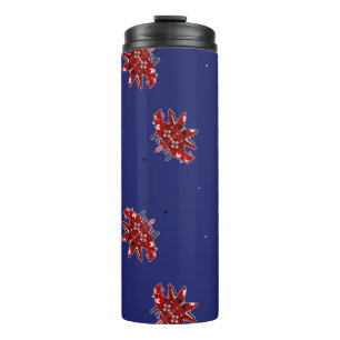 red spaceships in space thermal tumbler