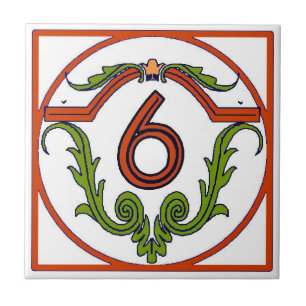 Red Spanish Letters 6 Tile