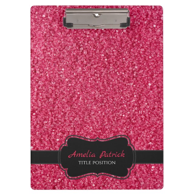 Red Sparkling Glitter Clipboard (Front)