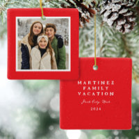 Red speckle frame simple Christmas photo