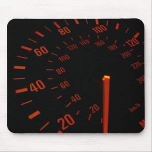 Red Speedometer Dial Mouse Mat