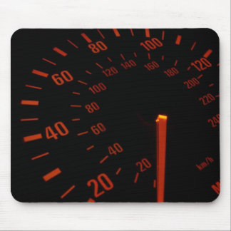 Red Speedometer Dial Mouse Mat
