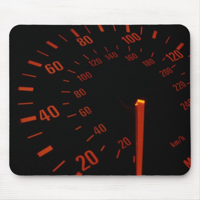 Red Speedometer Dial Mouse Mat (Front)