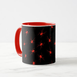 Red Spider Elegant Vintage Halloween Mug