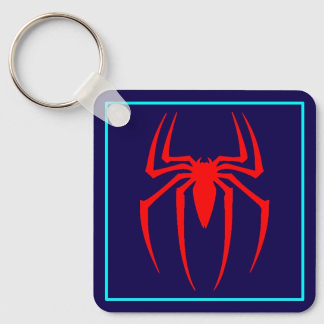 Red Spider Insect Design Key Ring (Front)