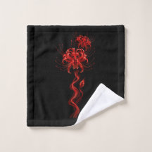 Red Spider Lily – Japanese Flower Bath Towel