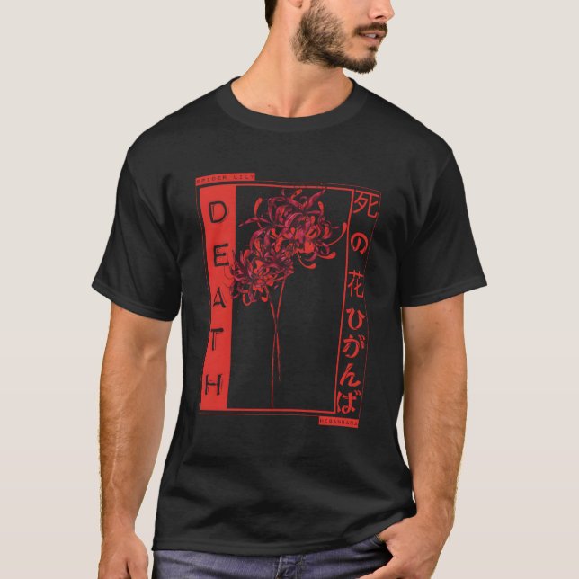 Red Spider Lily Meaning Death Japan Anime Aestheti T-Shirt (Front)