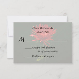 Red Spider Mum RSVP Card