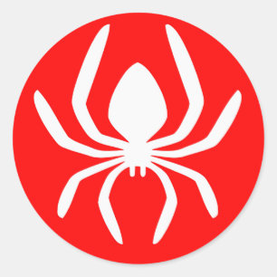 Red Spider Symbol Classic Round Sticker