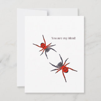 Red spiders holiday card