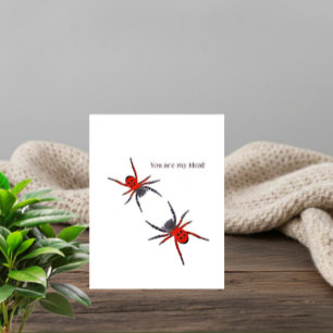 Red spiders holiday card