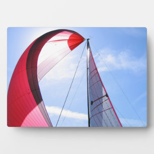Red Spinnaker With Sun Plaque