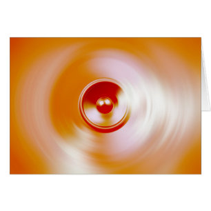 Red spinning music speaker