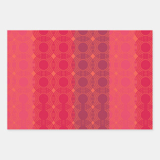 Red Spiral Gradient Pattern Wrapping Paper Sheet
