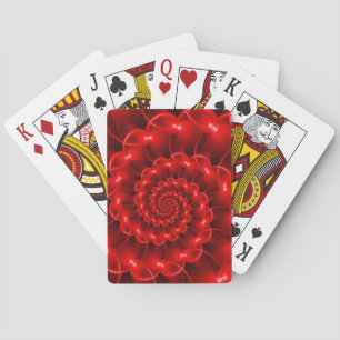 Red Spiral Playing Cards