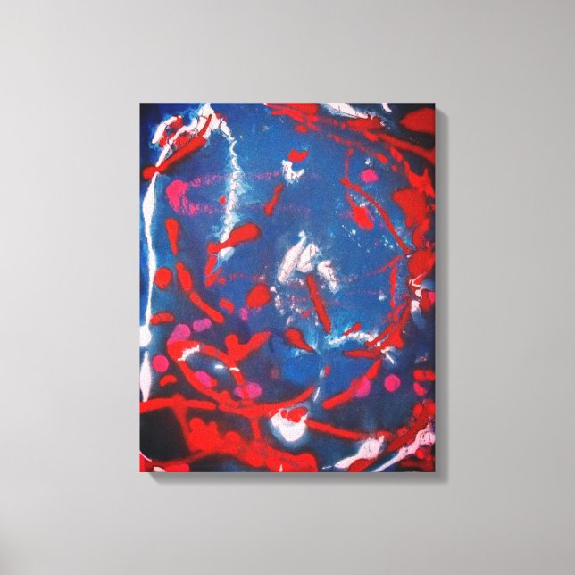 Red splash canvas print (Front)
