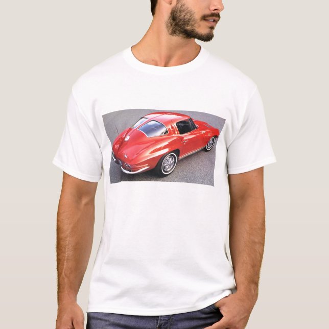Red Split Window Corvette Classic T-Shirt (Front)