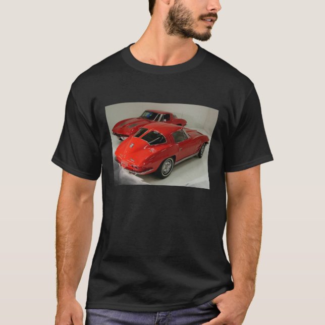 Red Split Window Corvette Classic T-Shirt (Front)