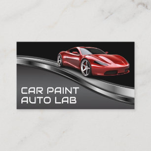 Red Sports Car Auto Paint Business Card