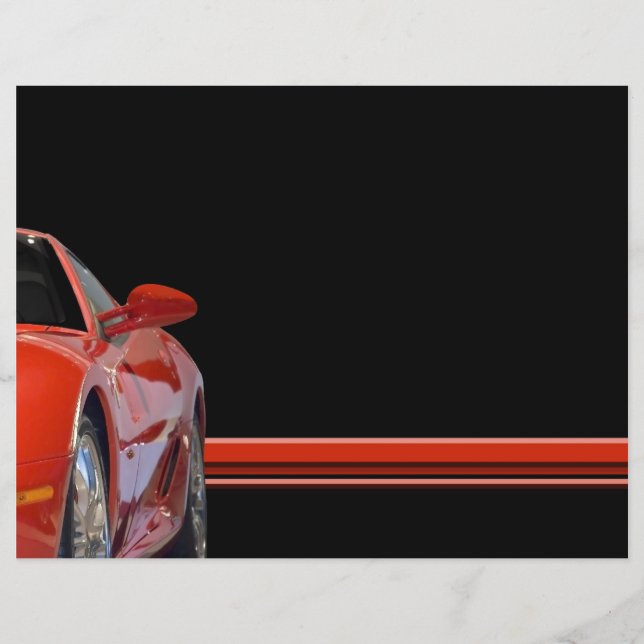 Red Sports Car  Flyer (Front)