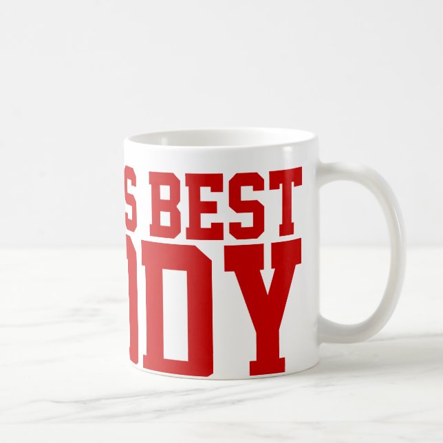 Red Sports Font World's Best Daddy Coffee Mug (Right)
