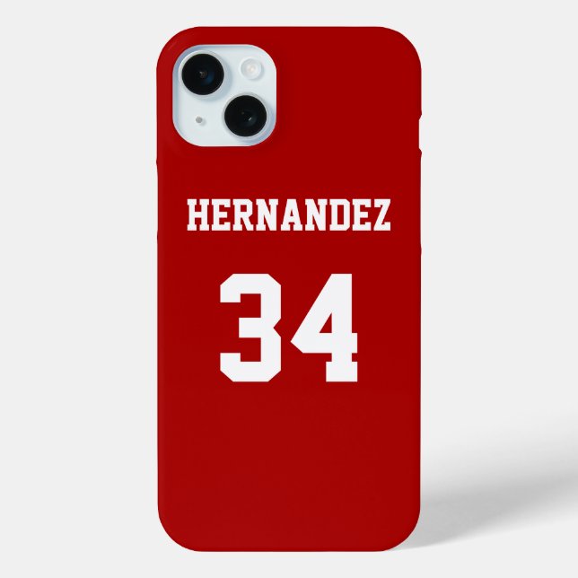 Red Sports Jersey  Case-Mate iPhone Case (Back)