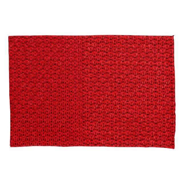 Red sportswear fabric texture, closeup photo. pillowcase (Front)