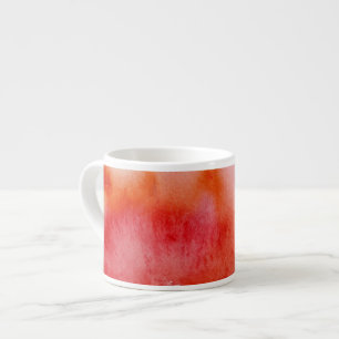 Red spot, watercolor abstract hand painted espresso cup