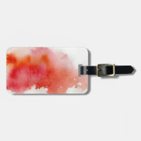 Red spot, watercolor abstract hand painted