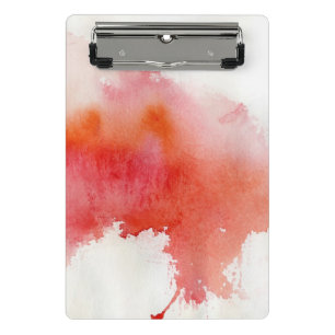 Red spot, watercolor abstract hand painted mini clipboard