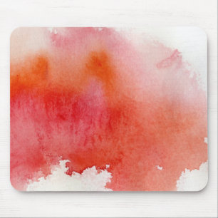 Red spot, watercolor abstract hand painted mouse mat