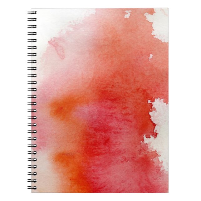 Red spot, watercolor abstract hand painted notebook (Front)