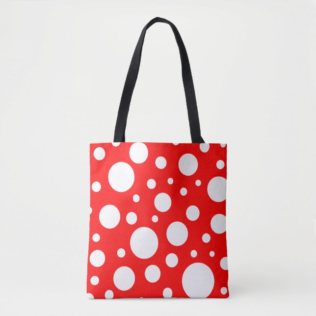 Red Spots Tote Bag (Front)